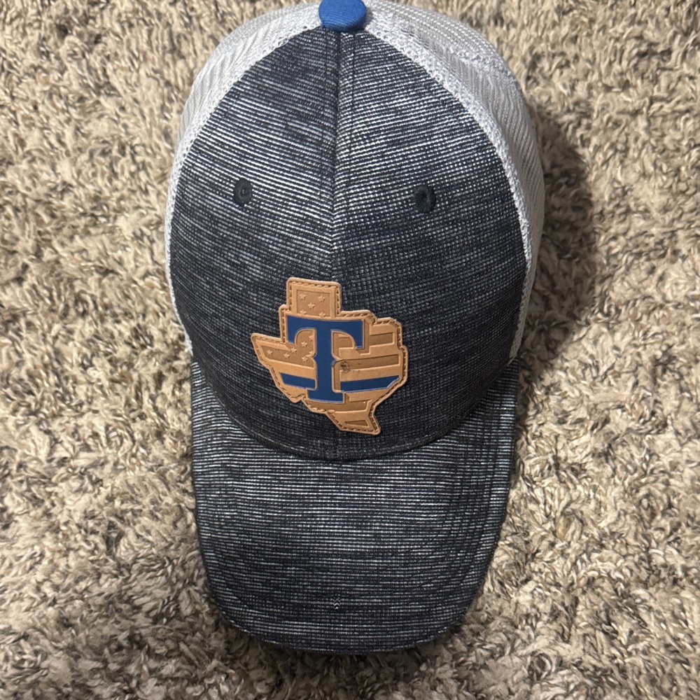 Gray and Blue Baseball Cap with Logo